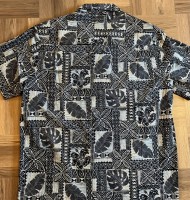 1940s Hawaiian shirt - Blue Tiki Tapa