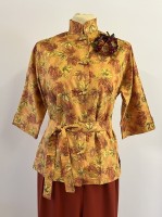 Tea timer lounge blouse  - Autumn Leaf