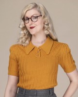 The Tiptop Knit Top Mustard -Emmy Design