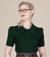 The Tiptop Knit Top Bottle Green -Emmy Design