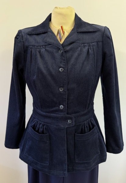 1940s  corduroy sports Jacket - navy