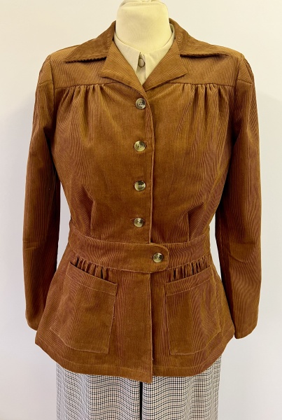 1940s  corduroy sports Jacket - chestnut
